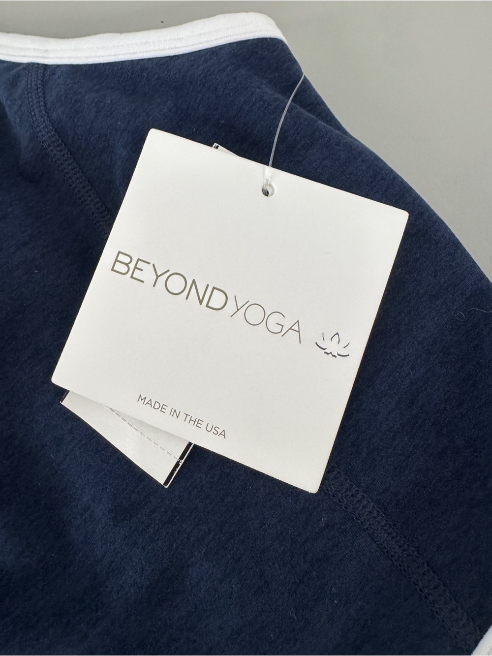 Beyond Yoga Navy Spacedye New Moves High Cropped Tank - Picture 5 of 6
